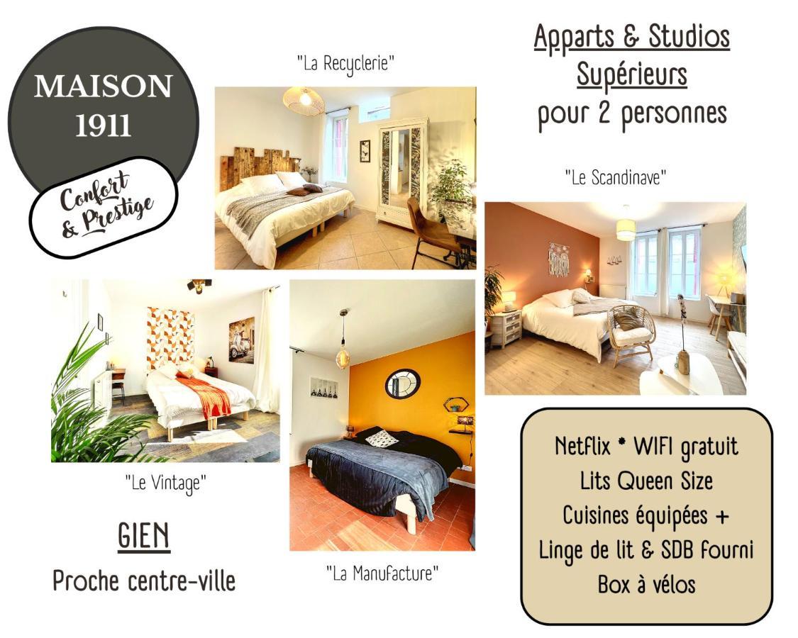 Appart Le Scandinave - Maison 1911 - Confort & Prestige Gien Exterior foto